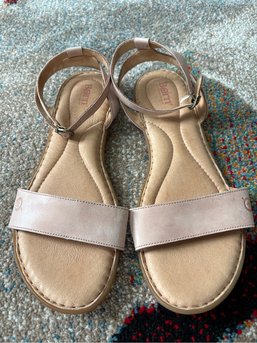 Born Women's Light Blush Ankle-Strap Sandals